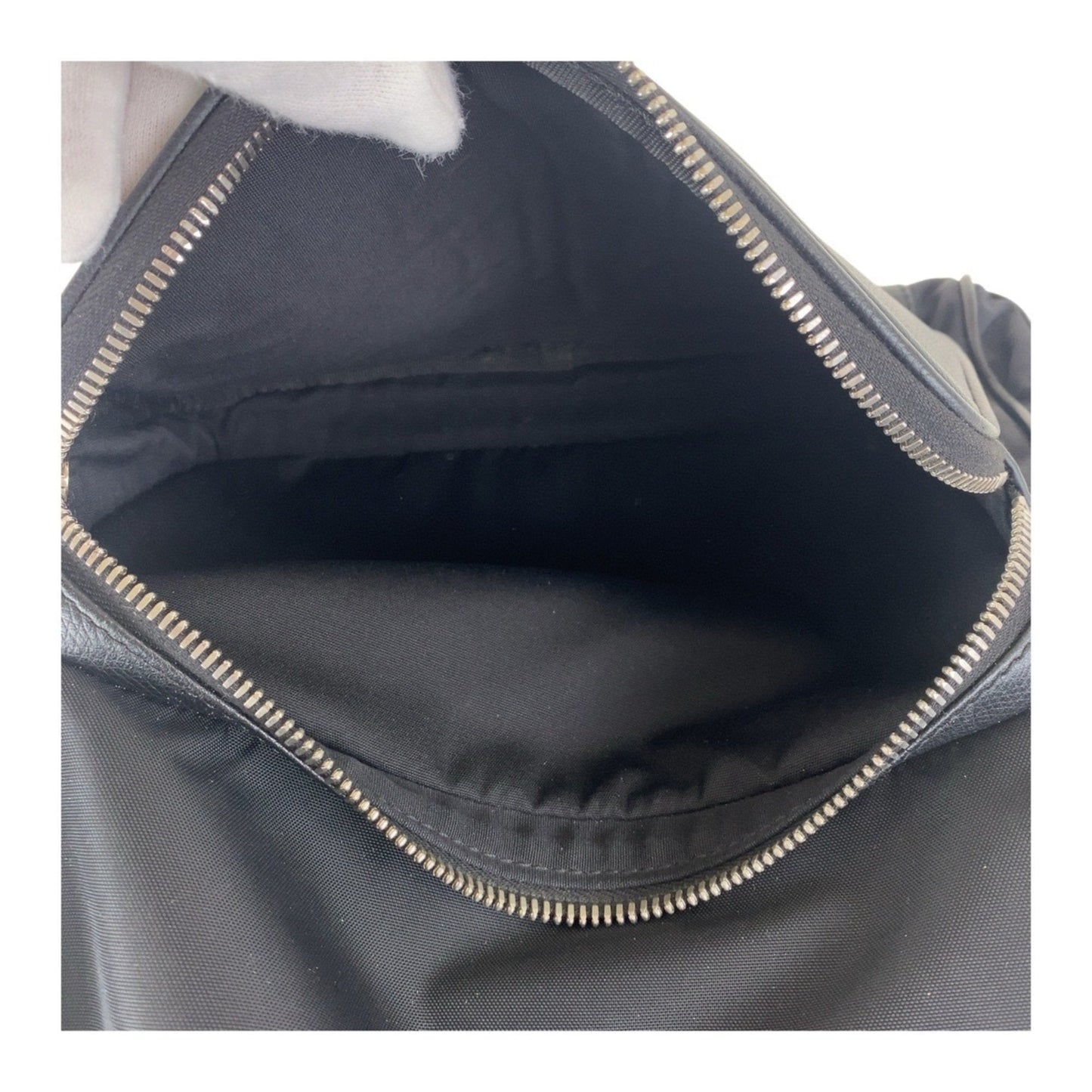 Christian Dior Dior Black Silver Hardware Nylon Leather 03 BO 1105 Backpack Men's