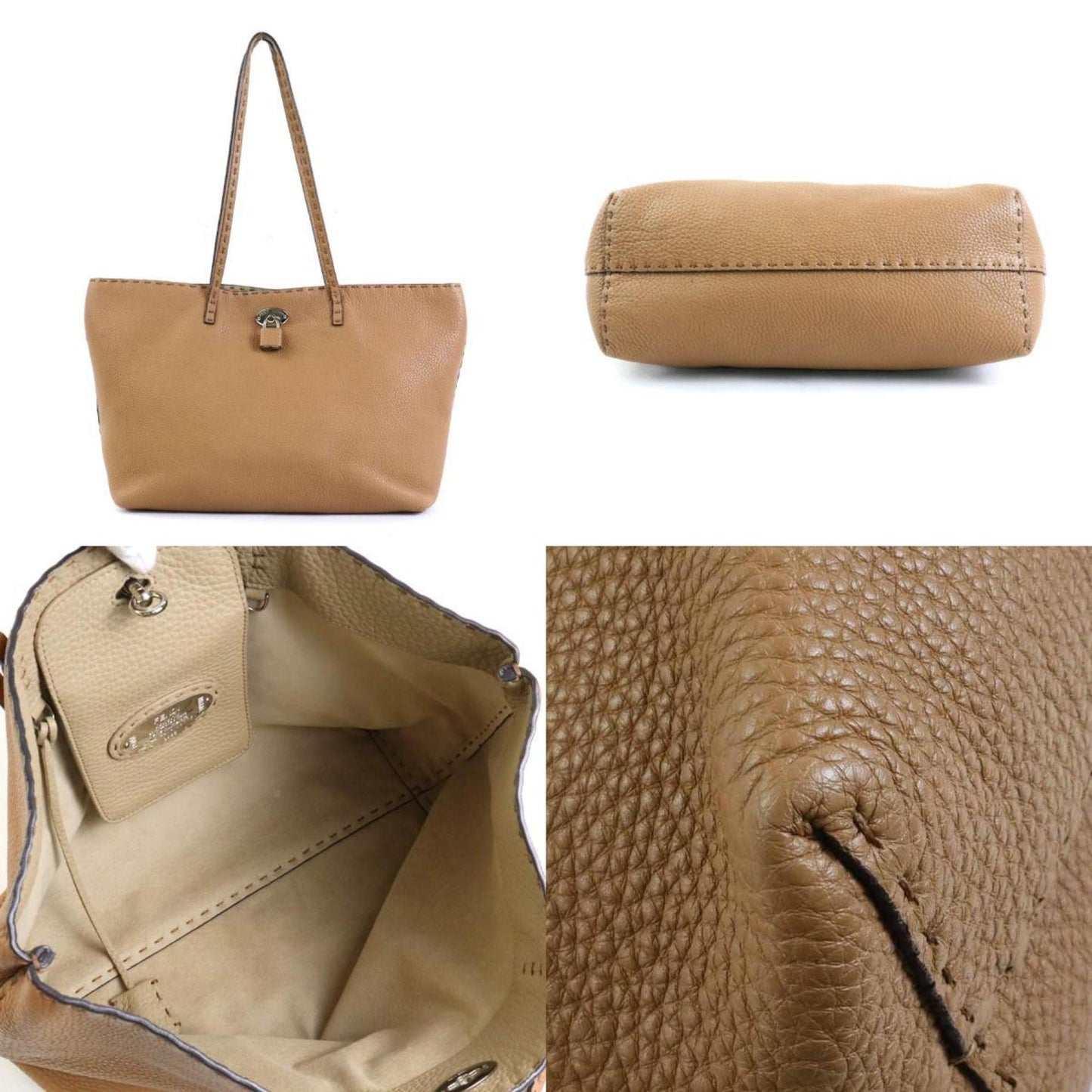 FENDI Shoulder Bag Selleria Leather Camel Ladies 8BH257-QOJ