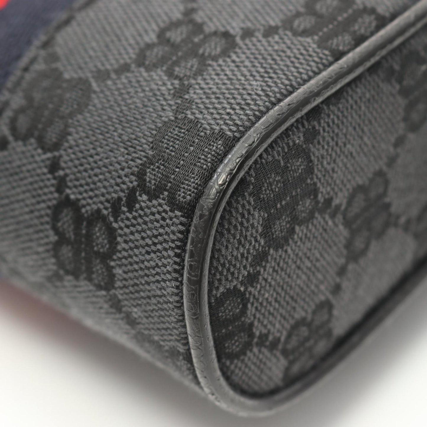 BALENCIAGA x GUCCI Hacker Project Shoulder Bag Canvas Leather Men's Black Multicolor 680129 1000･R