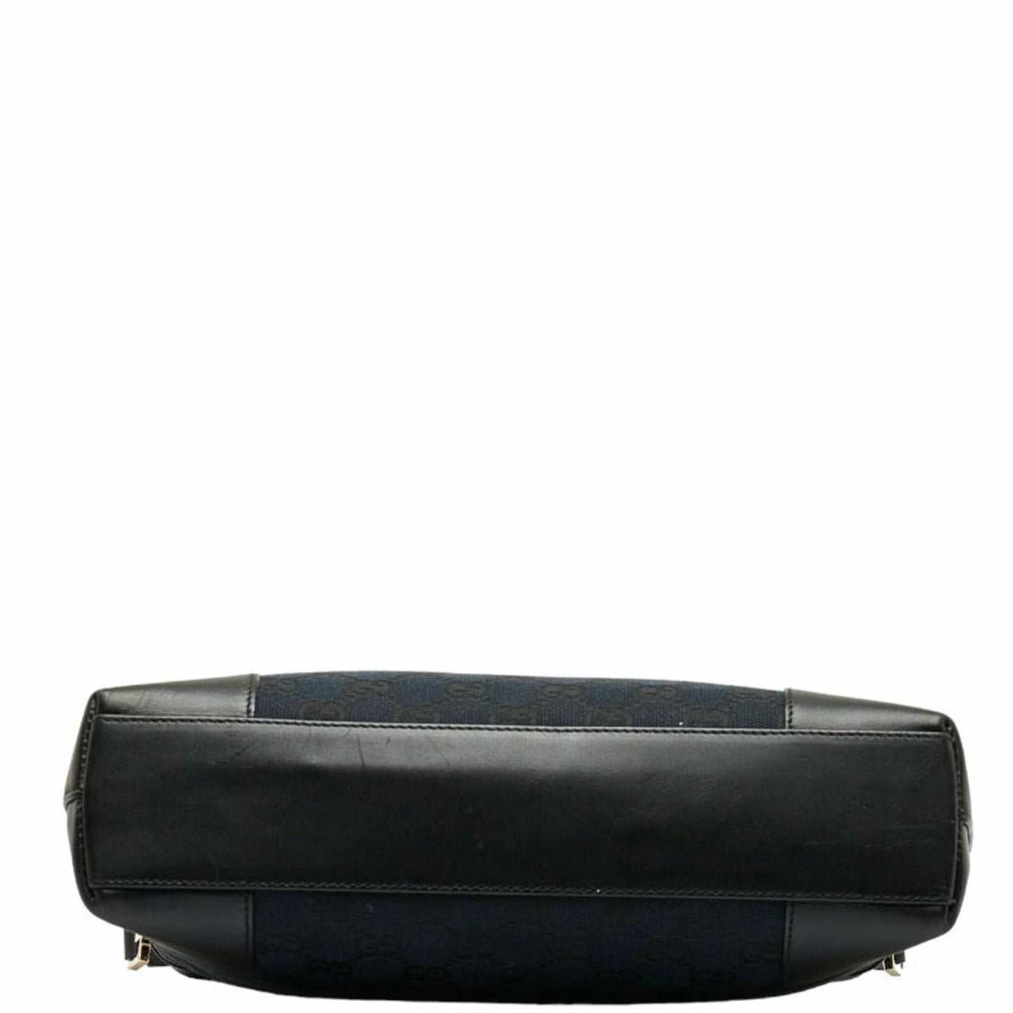 GUCCI GG Canvas One Shoulder Bag 33900 Black Leather Women's