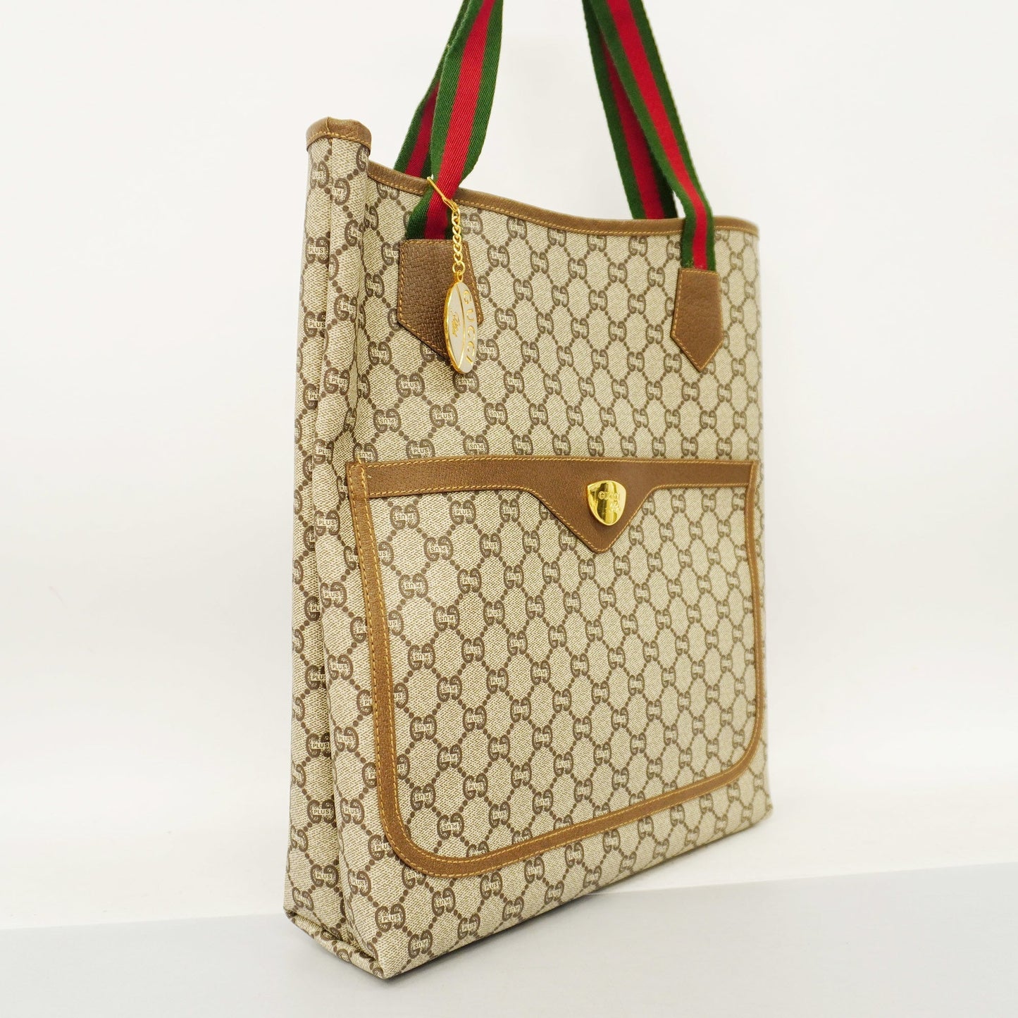 GUCCI  Sherry Line Tote Bag 137396 Women's GG Plus,PVC Tote Bag Beige