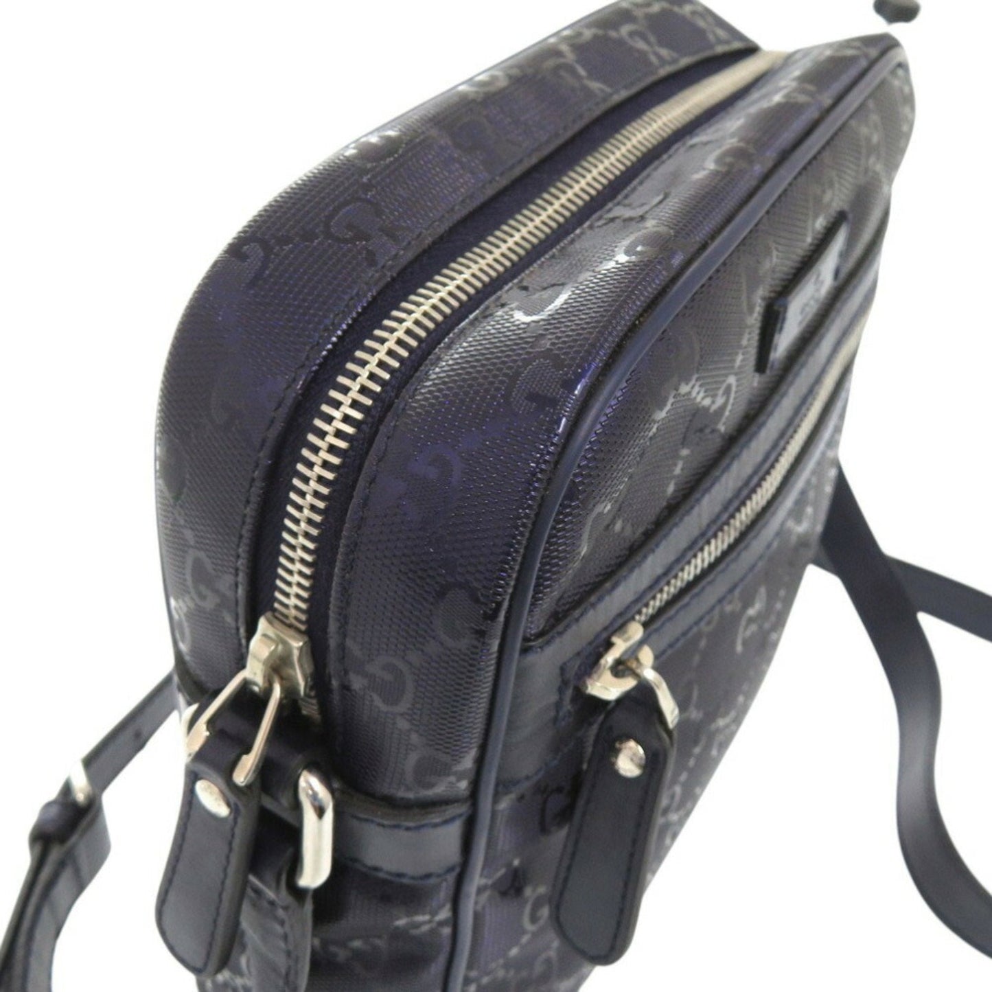 Gucci GG Imprime Shoulder Bag Crossbody 233268 497717 PVC Purple 0470GUCCI