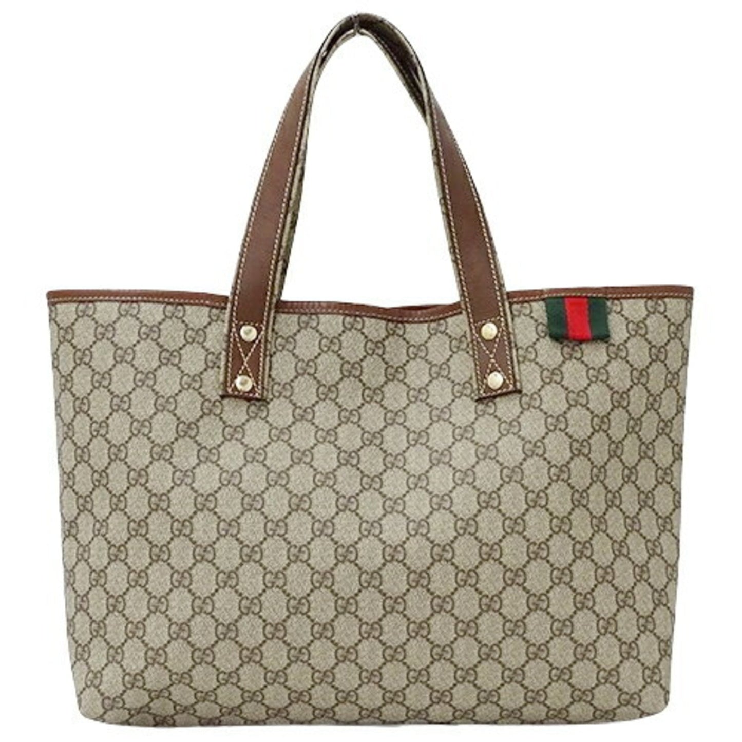 GUCCI bag ladies tote shoulder GG plus brown beige