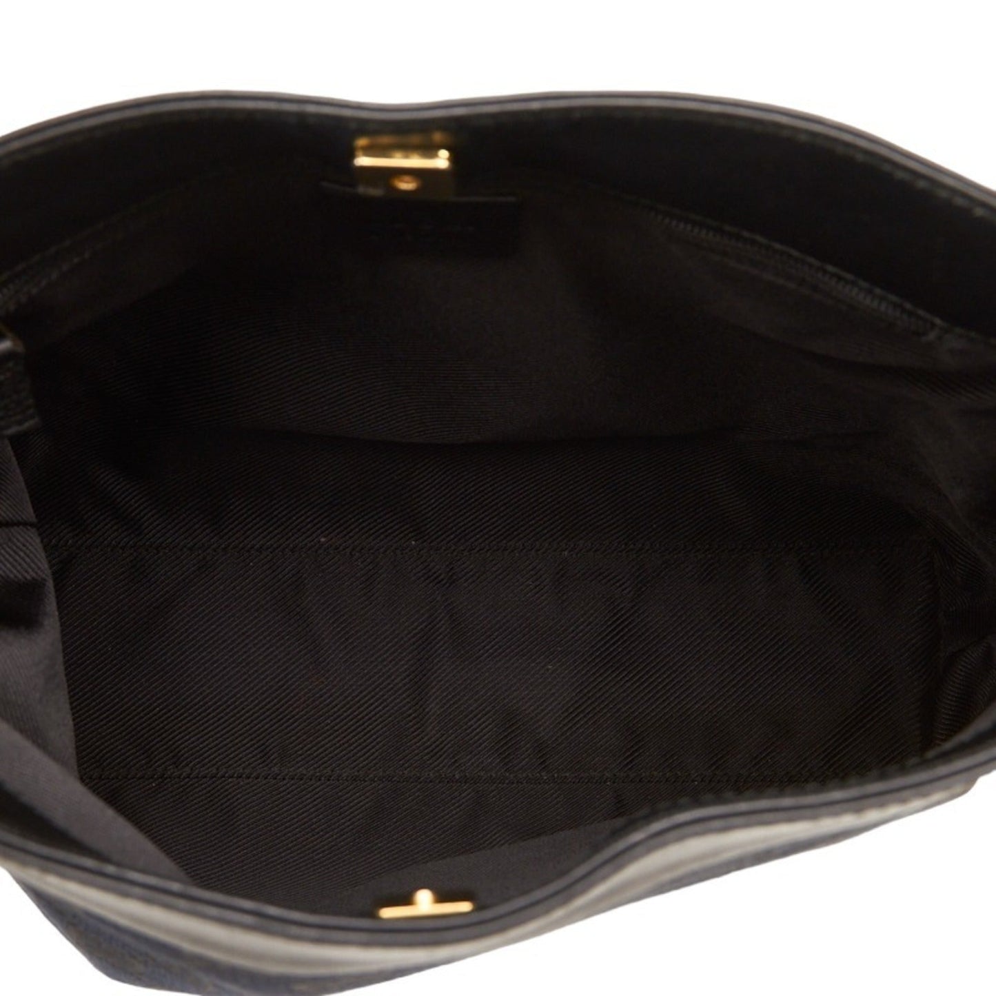 GUCCI GG Canvas One Shoulder Bag 33900 Black Leather Women's