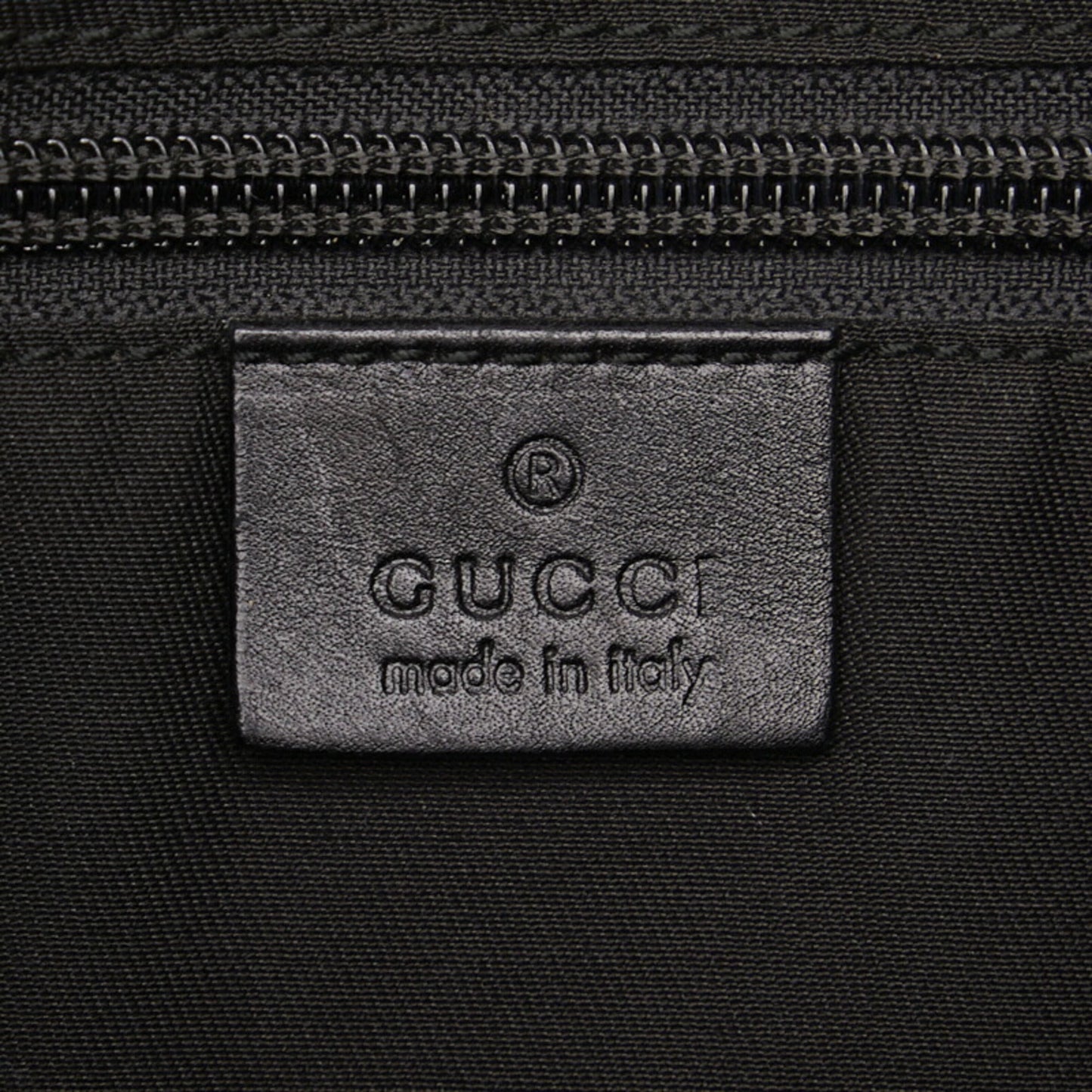 GUCCI GG Canvas Shoulder Bag 145857 Black Leather Women's