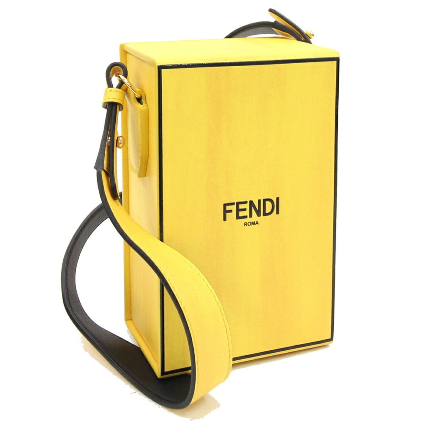 FENDI shoulder bag 7VA519 yellow leather BOX pochette ladies