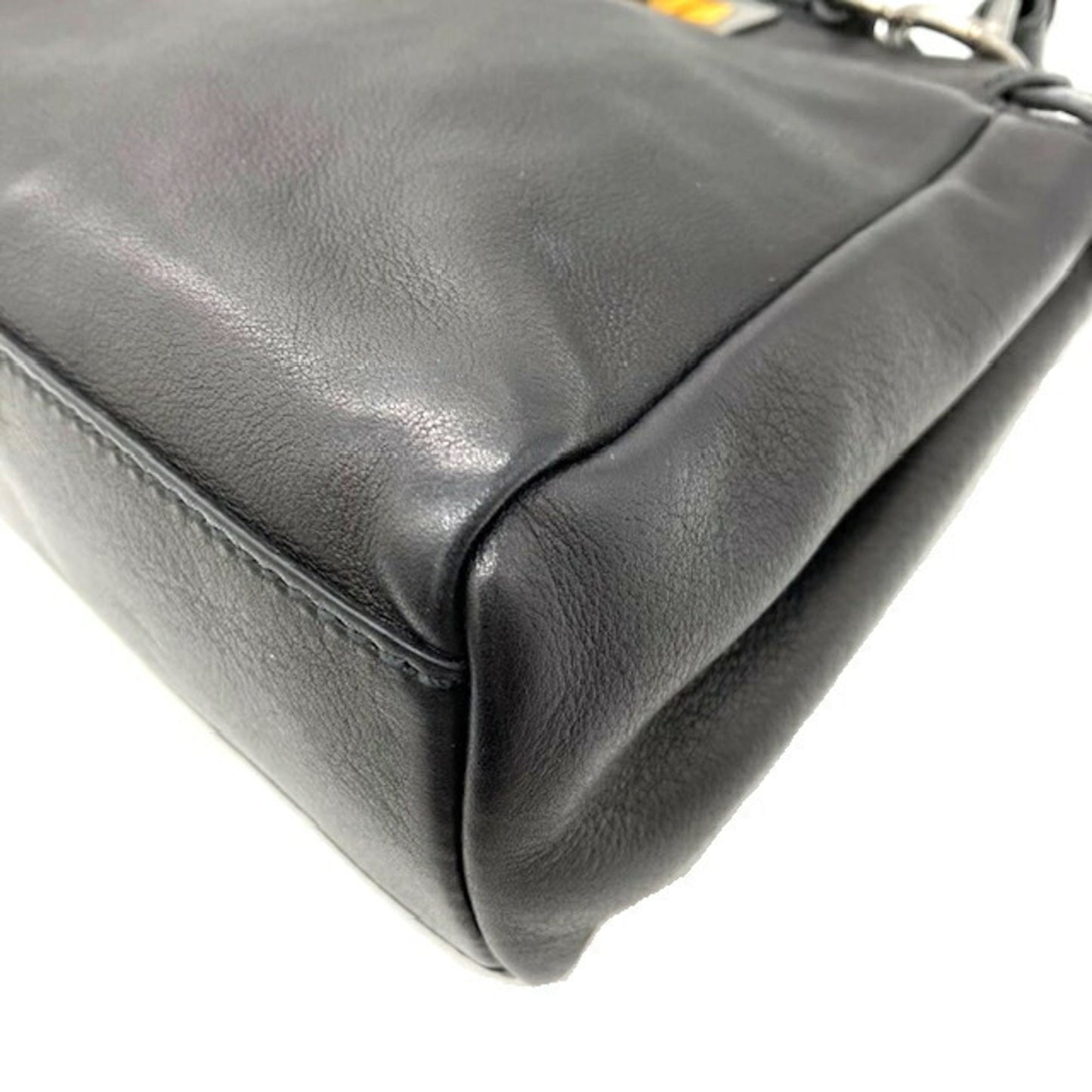 FENDI Peekaboo Leather Black 8BN227 Shoulder Bag 2way Handbag