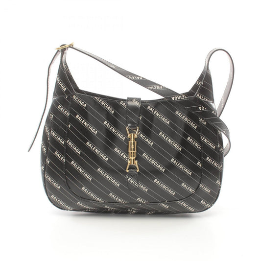 GUCCI BALENCIAGA x Hacker Jackie 1961 Shoulder Bag Leather Women's Black White 636712