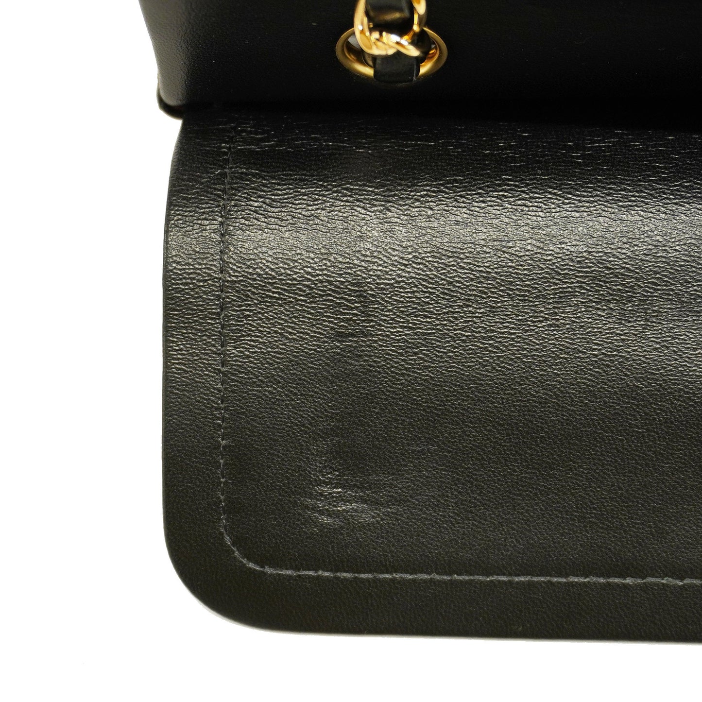 CHANELAuth  Matelasse W Flap W Chain Lambskin Women's Leather Shoulder Bag Black