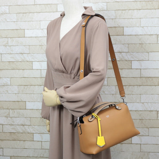 FENDI Shoulder Bag Handbag By The Way Brown Ladies