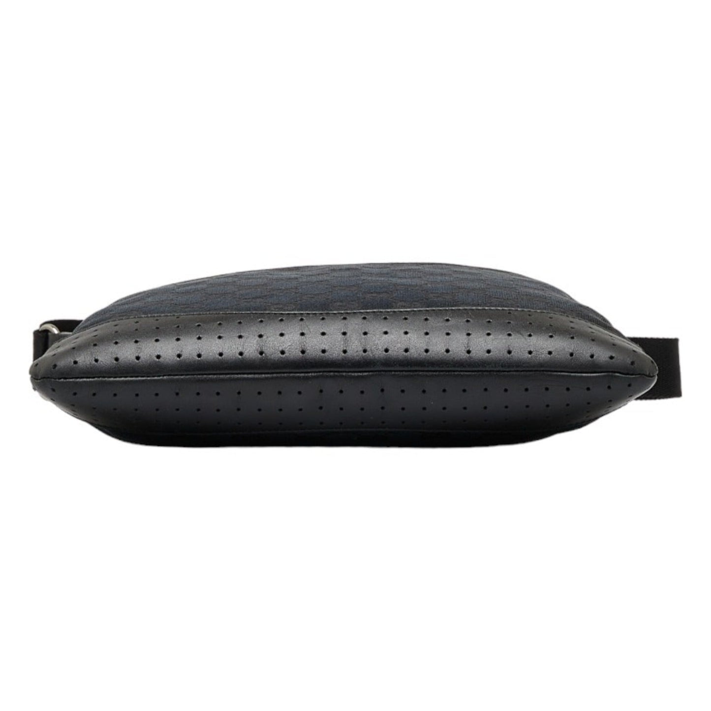 GUCCI GG Canvas Shoulder Bag 145857 Black Leather Women's