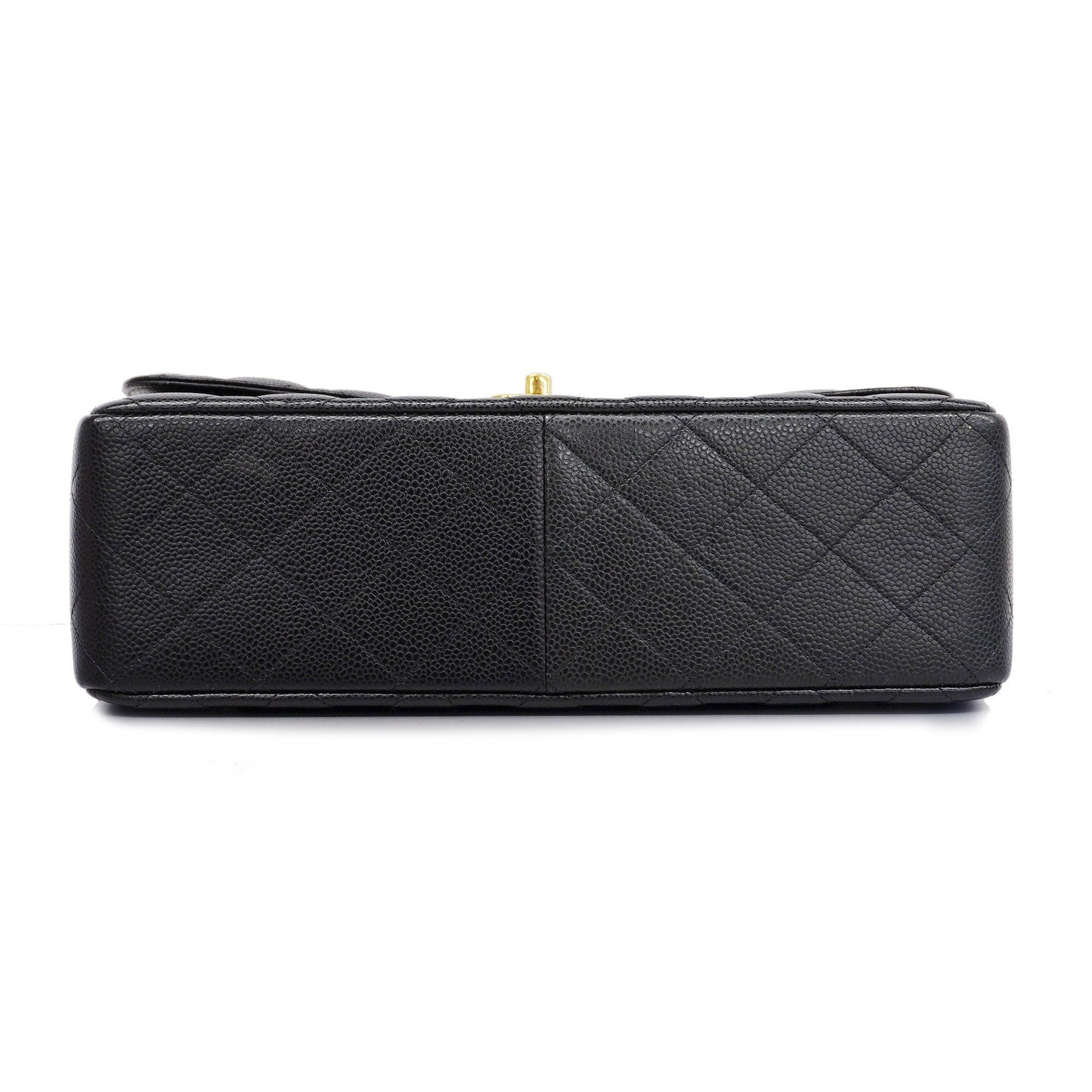 CHANELAuth  Big Matelasse W Flap W Chain Women's Leather Shoulder Bag Black