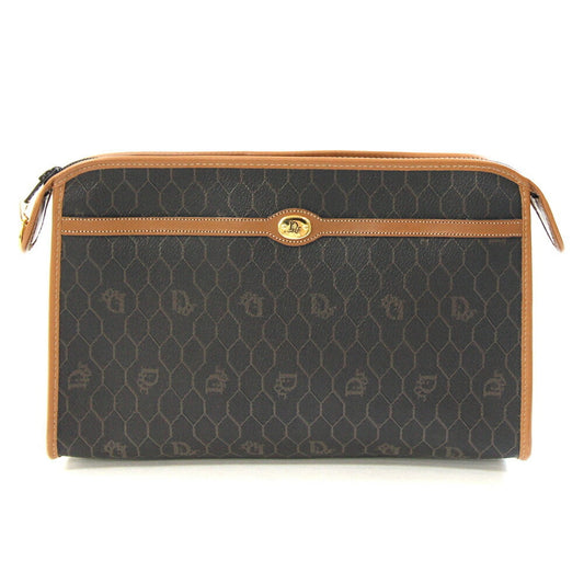 Christian Dior Dior clutch bag brown PVC leather second old men's DIOR
