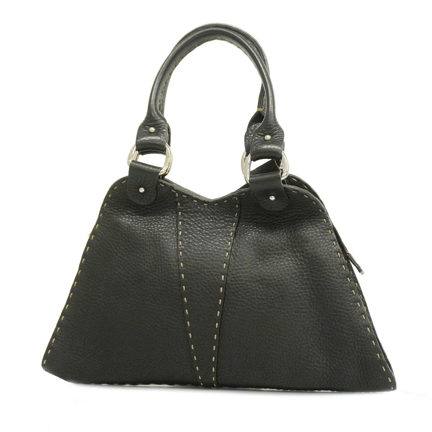 FENDI  Selleria Handbag Women's Leather Handbag Black