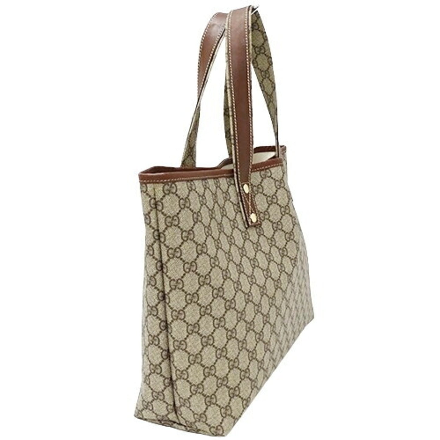 GUCCI bag ladies tote shoulder GG plus brown beige