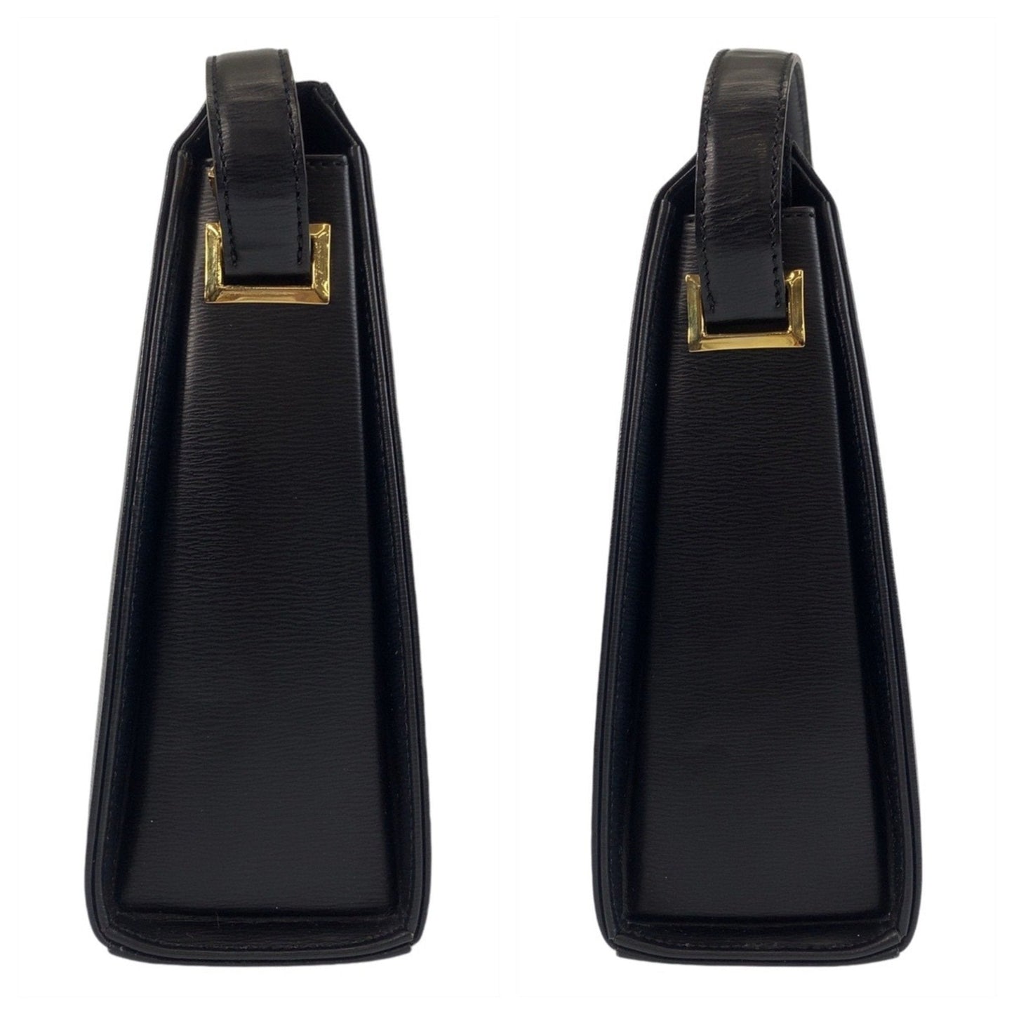 Christian Dior Vintage Black Gold Hardware Leather Crossbody Shoulder Bag Messenger for Women