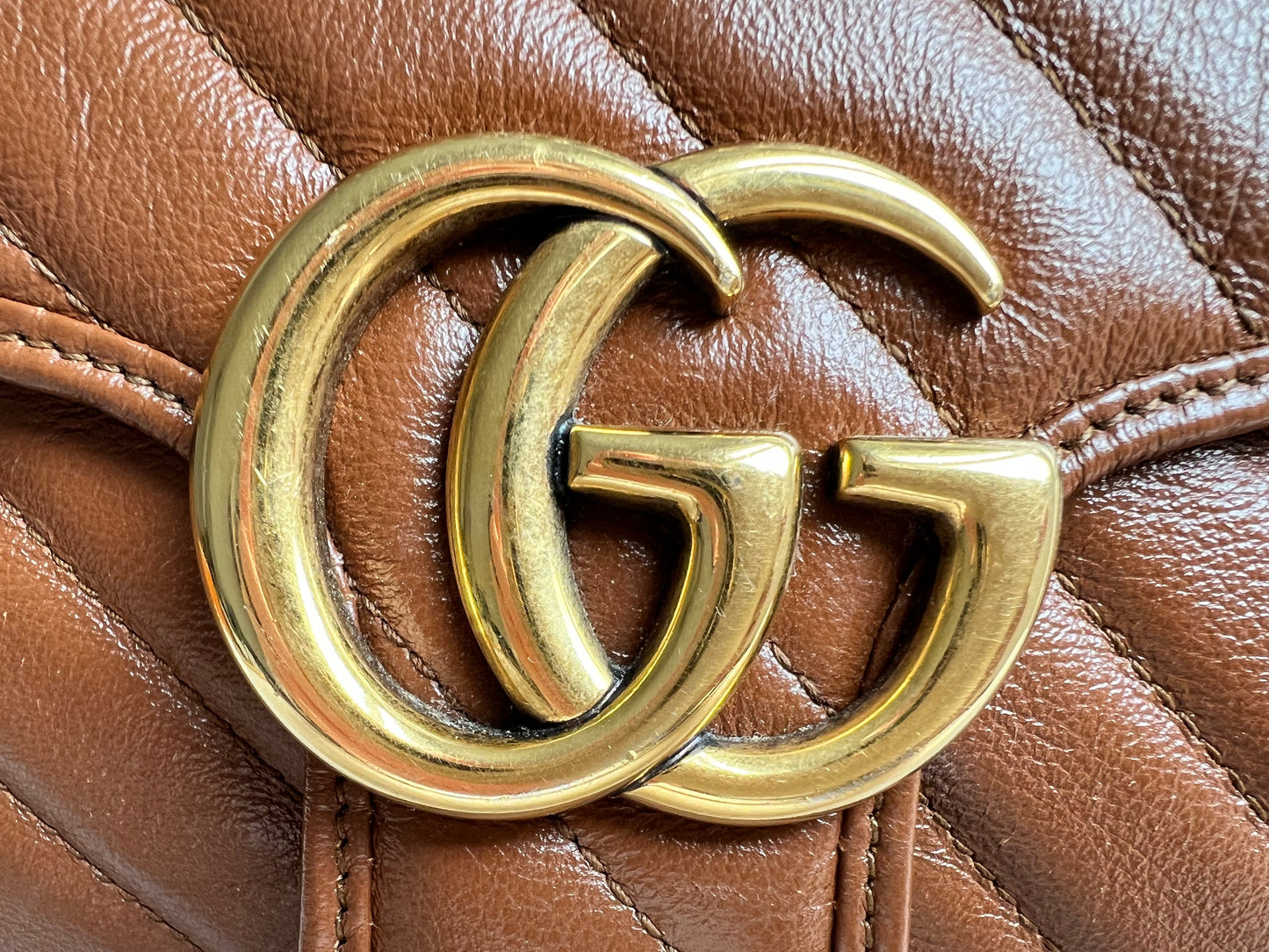 Gucci GG Brown Marmont Small Shoulder Bag