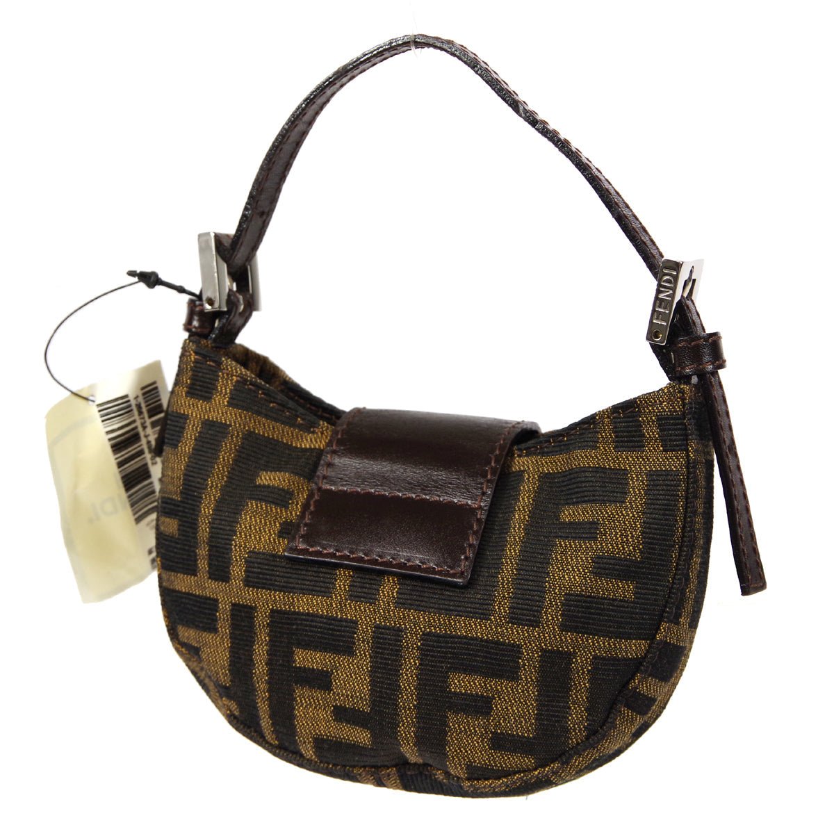 FENDI 1990s Zucca Micro Bag Brown 58166