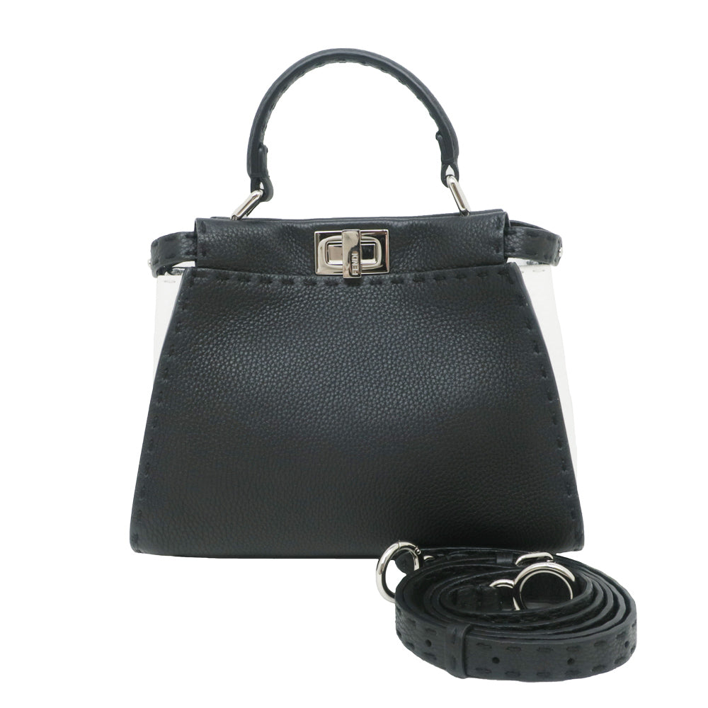 FI Fendi Peacebu Handbag Small Shoulder Black Car Freshers 8BN244