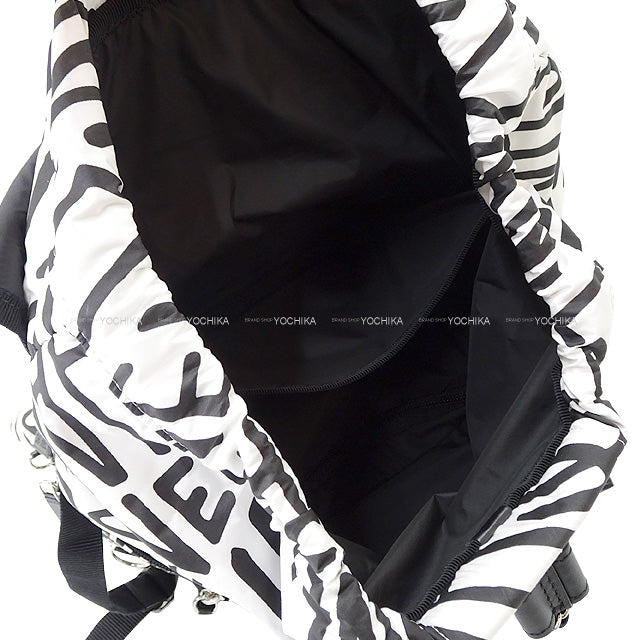 2021AW CHANEL Backpack/daypack/Ruck sack Coconage Monochrome Logo Backpack Waist Pouch Bag  Noir (Black)/Blanc (White) Nylon Silver HW AS2763[BRAND NEW][]