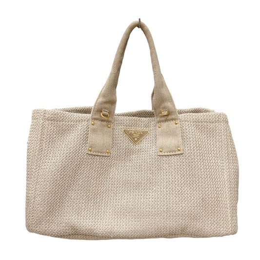 PRADA Tote Bag canvas beige 2WAY bag canvas Canapa Women Used