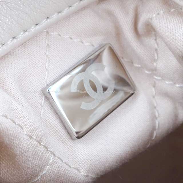 [] CHANEL Backpack/daypack/Ruck sack Chanel 22 Matelasse Hobo COCO mark Chain Beige Shiny Calf Skin Mat Silver HW AS3859[LIKE NEW][]