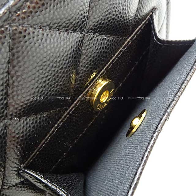 CHANEL Clutch bag Matelasse COCO mark Porch bag with chain Noir (Black) Graind Calf(Caviarskin) Gold HW AP3466[EXCELLENT][]