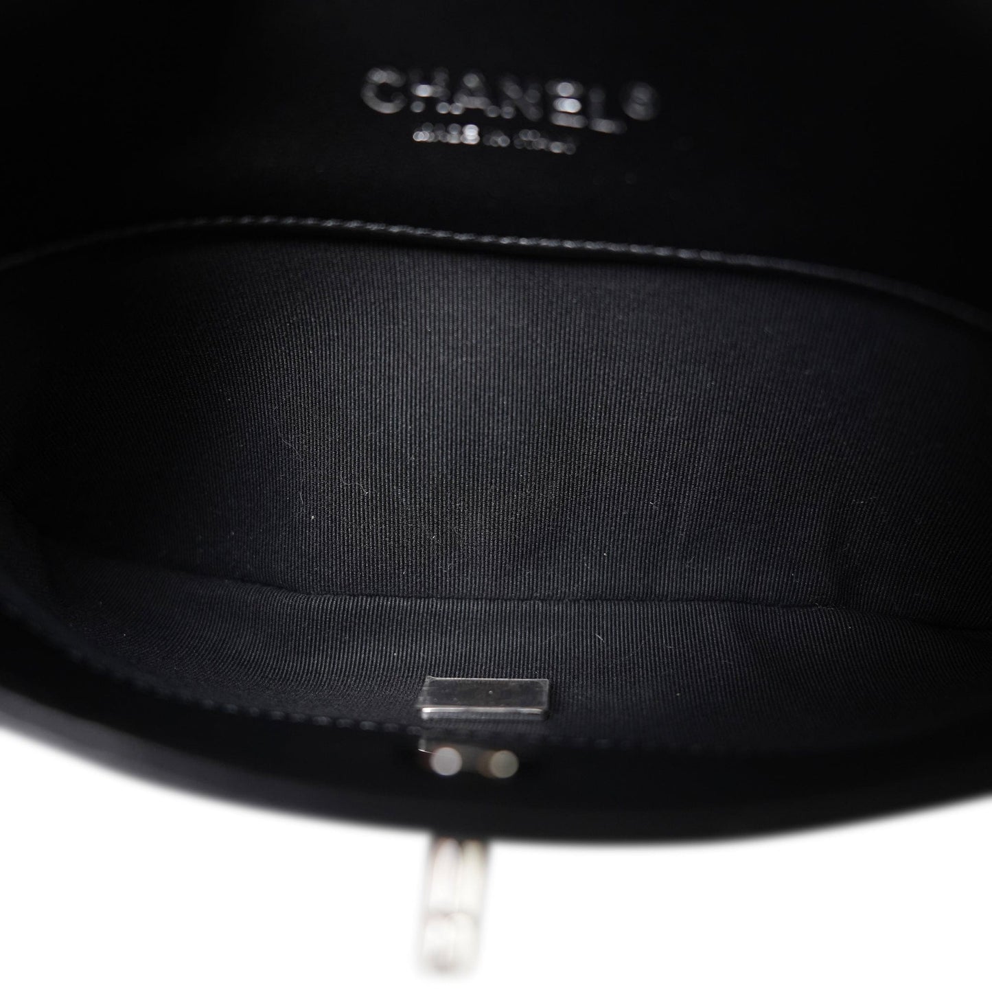 Black Lambskin Quilted CC Printed Envelope Flap Bag Clutch With Chain SHW