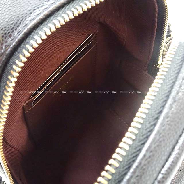 CHANEL Backpack/daypack/Ruck sack Matlasse COCO Mark Chain Card case Noir (Black) Graind Calf(Caviarskin) ChainShoulder 32.3"x2 Champagne Gold HW AP3753[BRAND NEW][]