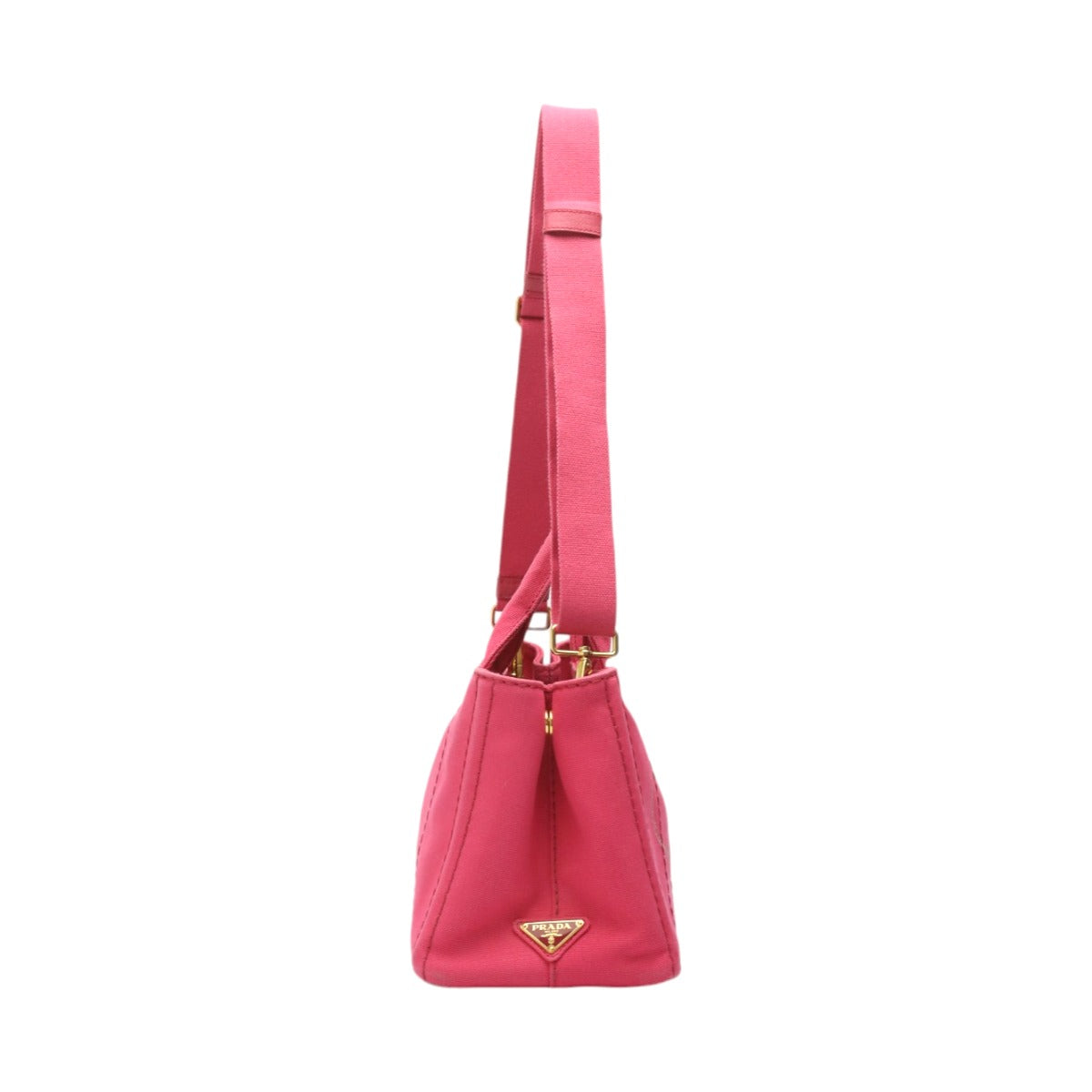 PRADA Tote Bag B2439G Cotton denim pink Tote Bag canvas Canapa Women Used