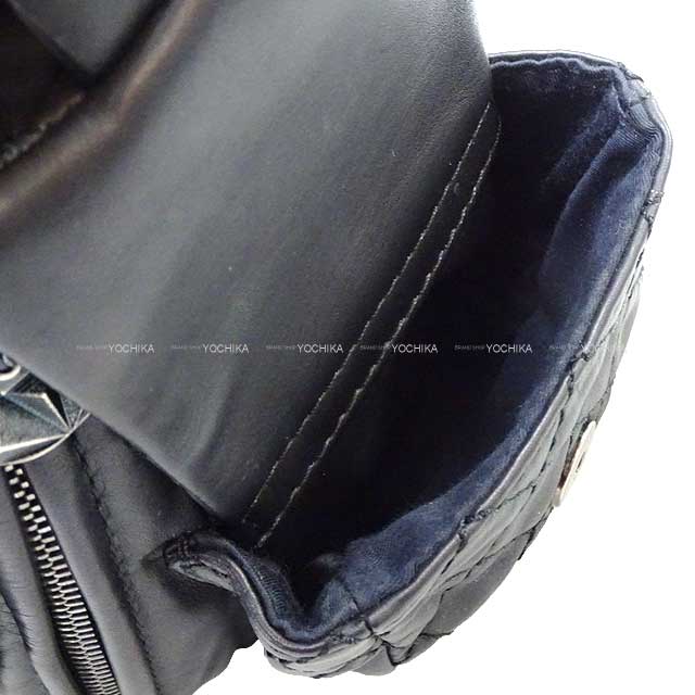 [] 2012 Metiers d'Art Collection CHANEL Backpack/daypack/Ruck sack Matelasse COCO mark Double pocket Bakcpack Noir (Black) Lambskin Antipue Matte silver HW A65835[LIKE NEW][]