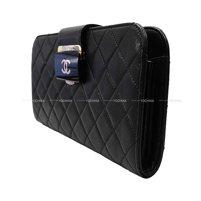 [] CHANEL Clutch bag Matelasse Coco Mark Noir (Black)/Bordeaux Lambskin Gold HW[LIKE NEW][]