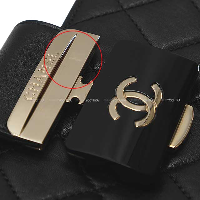 [] CHANEL Clutch bag Matelasse Coco Mark Noir (Black)/Bordeaux Lambskin Gold HW[LIKE NEW][]