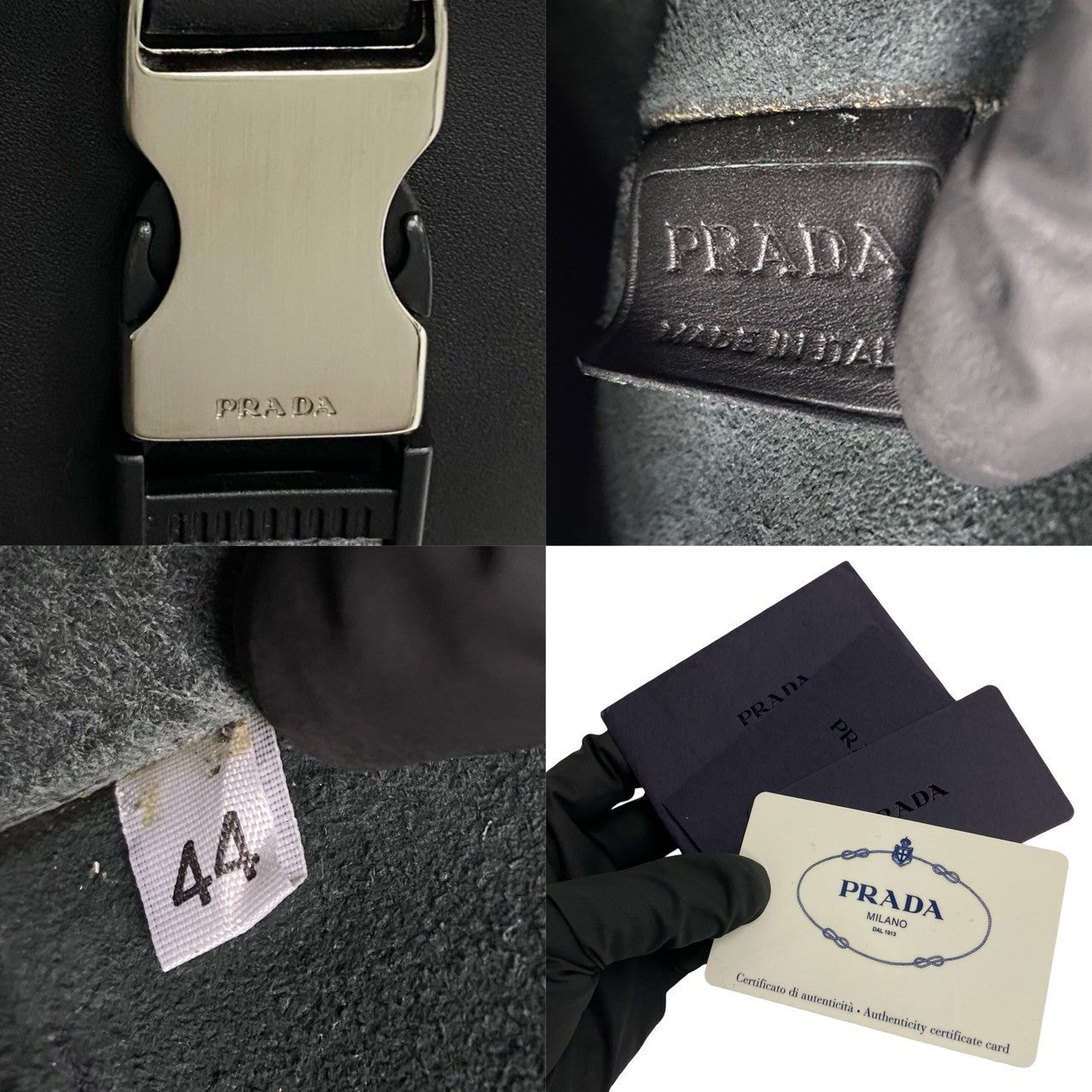 PRADA Shoulder Bag leather black