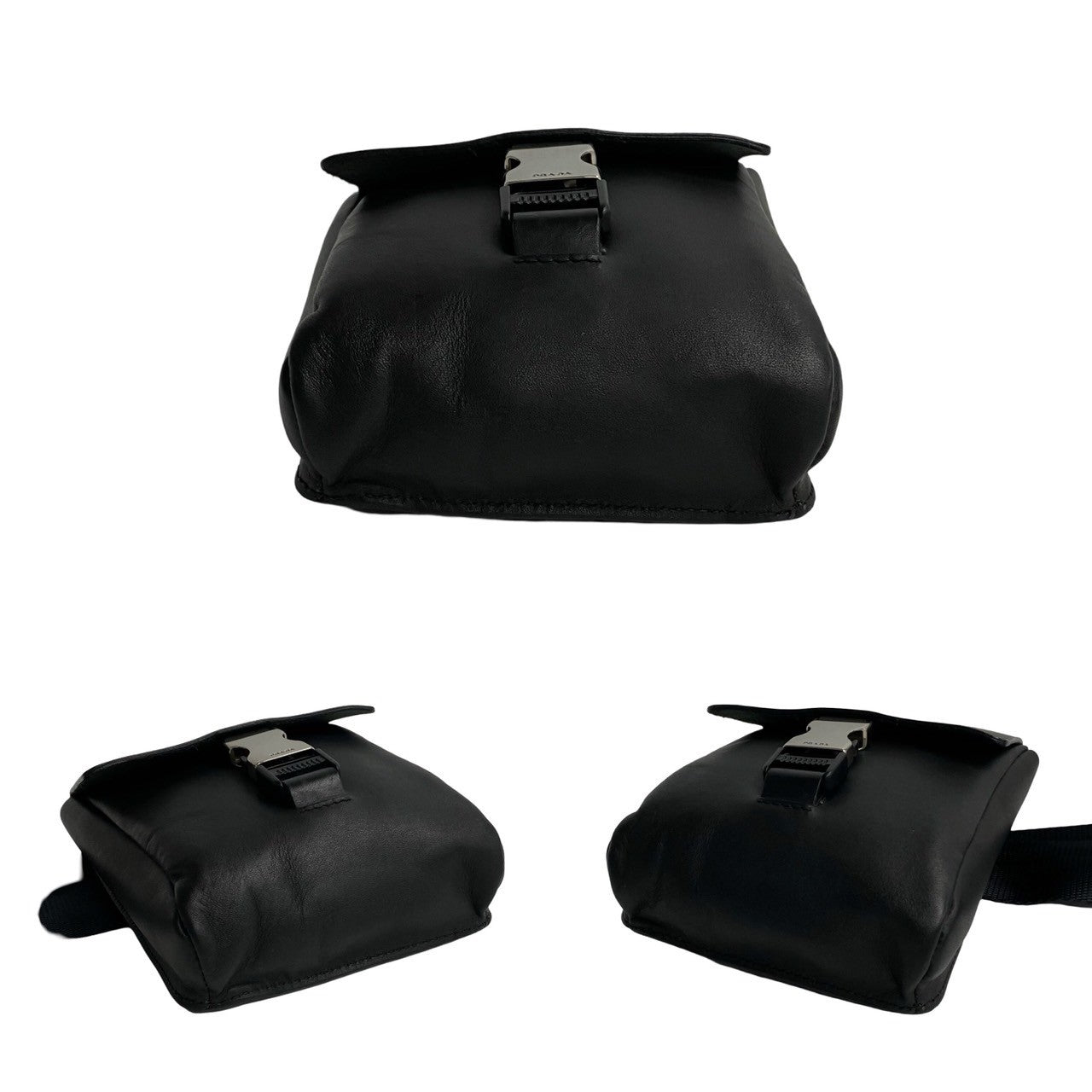 PRADA Shoulder Bag leather black