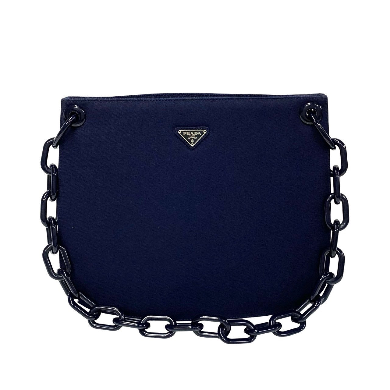 PRADA Shoulder Bag Jersey Navy