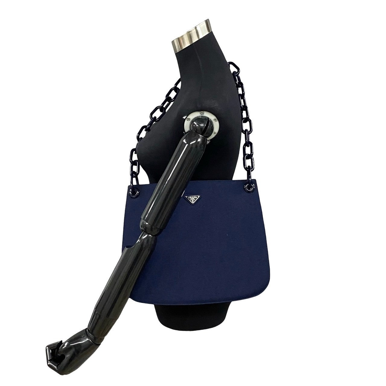 PRADA Shoulder Bag Jersey Navy