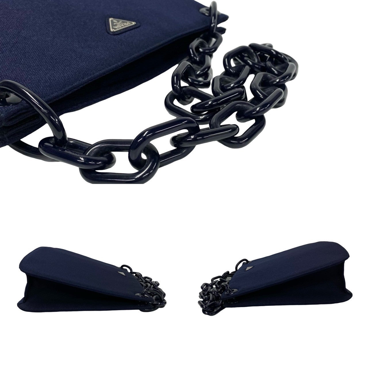 PRADA Shoulder Bag Jersey Navy