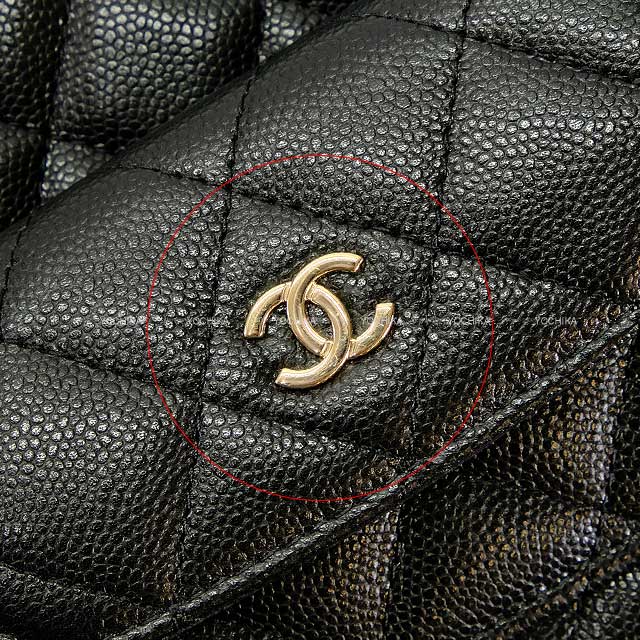 [] CHANEL Backpack/daypack/Ruck sack Matelasse Coco mark Chain Noir (Black) Graind Calf(Caviarskin) Champagne Gold HW AP3753[LIKE NEW][]