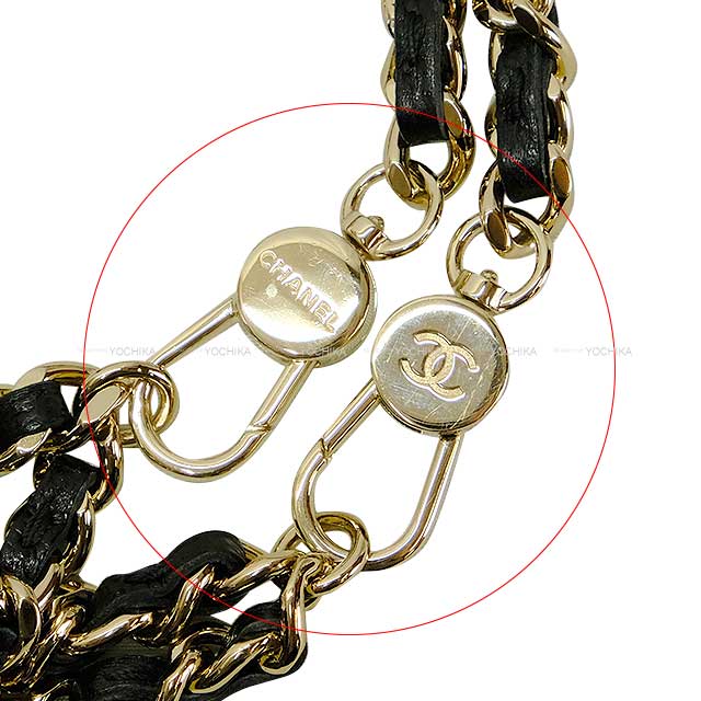 [] CHANEL Backpack/daypack/Ruck sack Matelasse Coco mark Chain Noir (Black) Graind Calf(Caviarskin) Champagne Gold HW AP3753[LIKE NEW][]