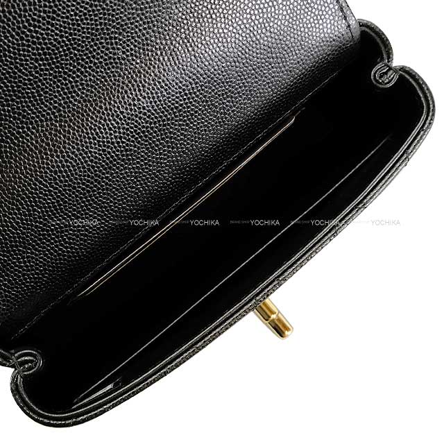 CHANEL Clutch bag Coco Handle Mini Chain Noir (Black) Graind Calf(Caviarskin) Champagne Gold HW AP4244[BRAND NEW][]