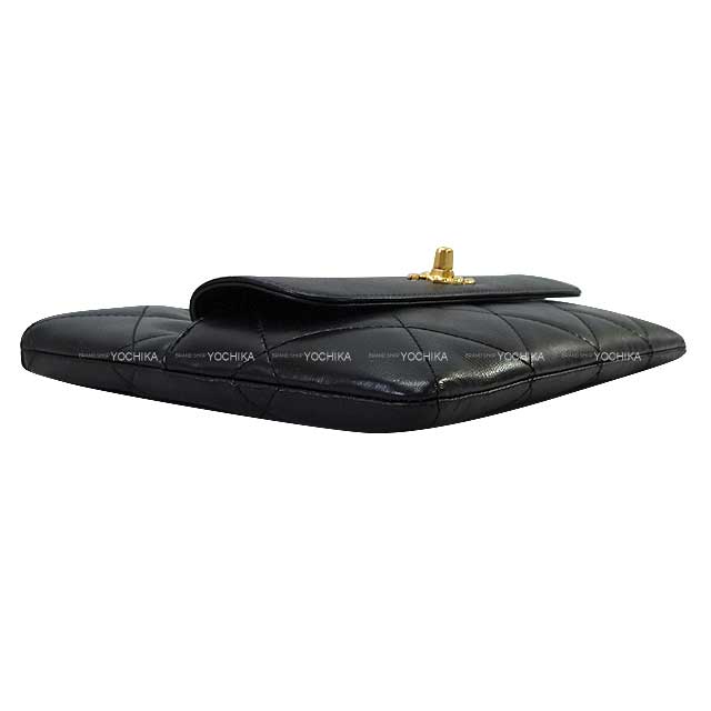 2024 AW New CHANEL Clutch bag Coco mark Matelasse Chain Noir (Black) Lambskin Mat Gold HW AS5038[BRAND NEW][]