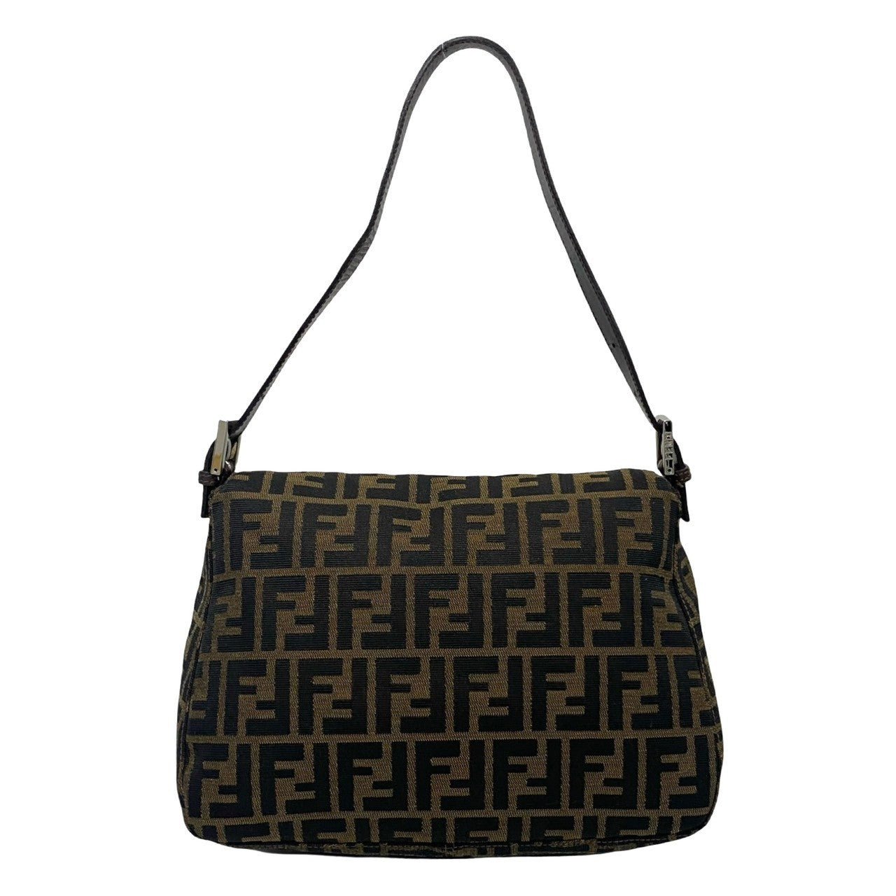 FENDI Shoulder Bag canvas black Mamma Bucket