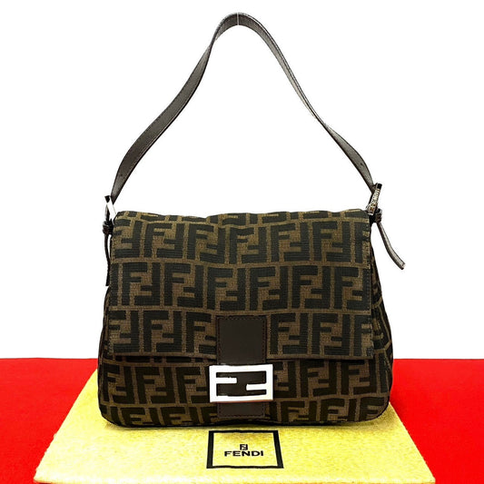 FENDI Shoulder Bag leather Brown