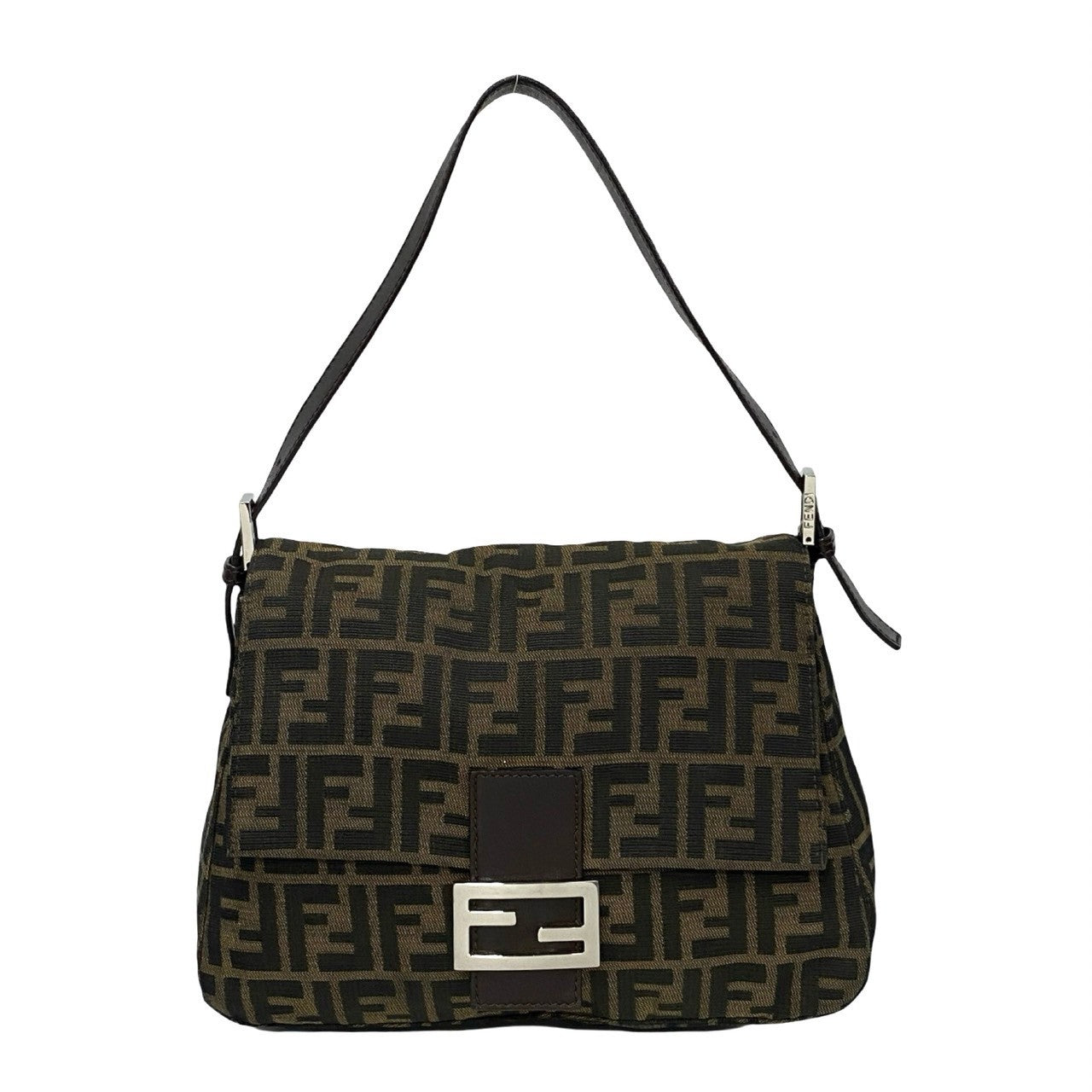 FENDI Shoulder Bag leather Brown