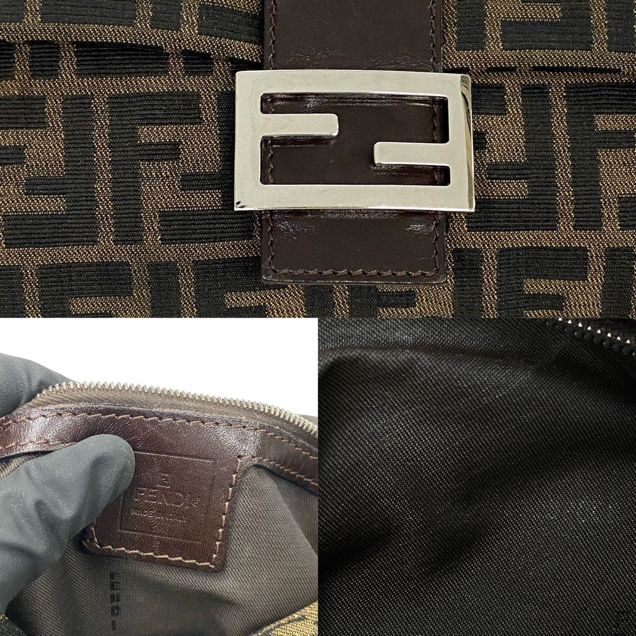 FENDI Shoulder Bag leather Brown