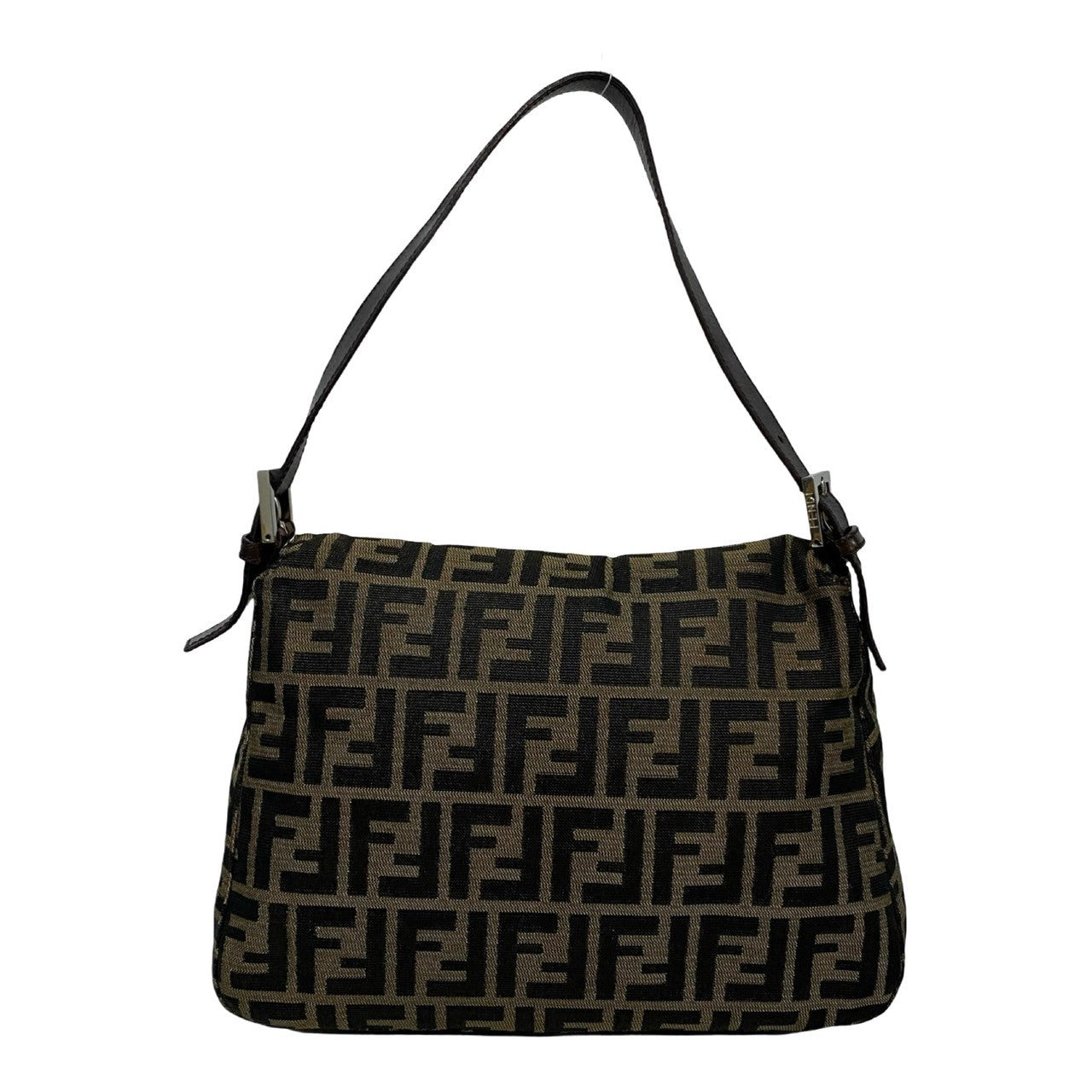 FENDI Shoulder Bag canvas Brown Mamma Bucket