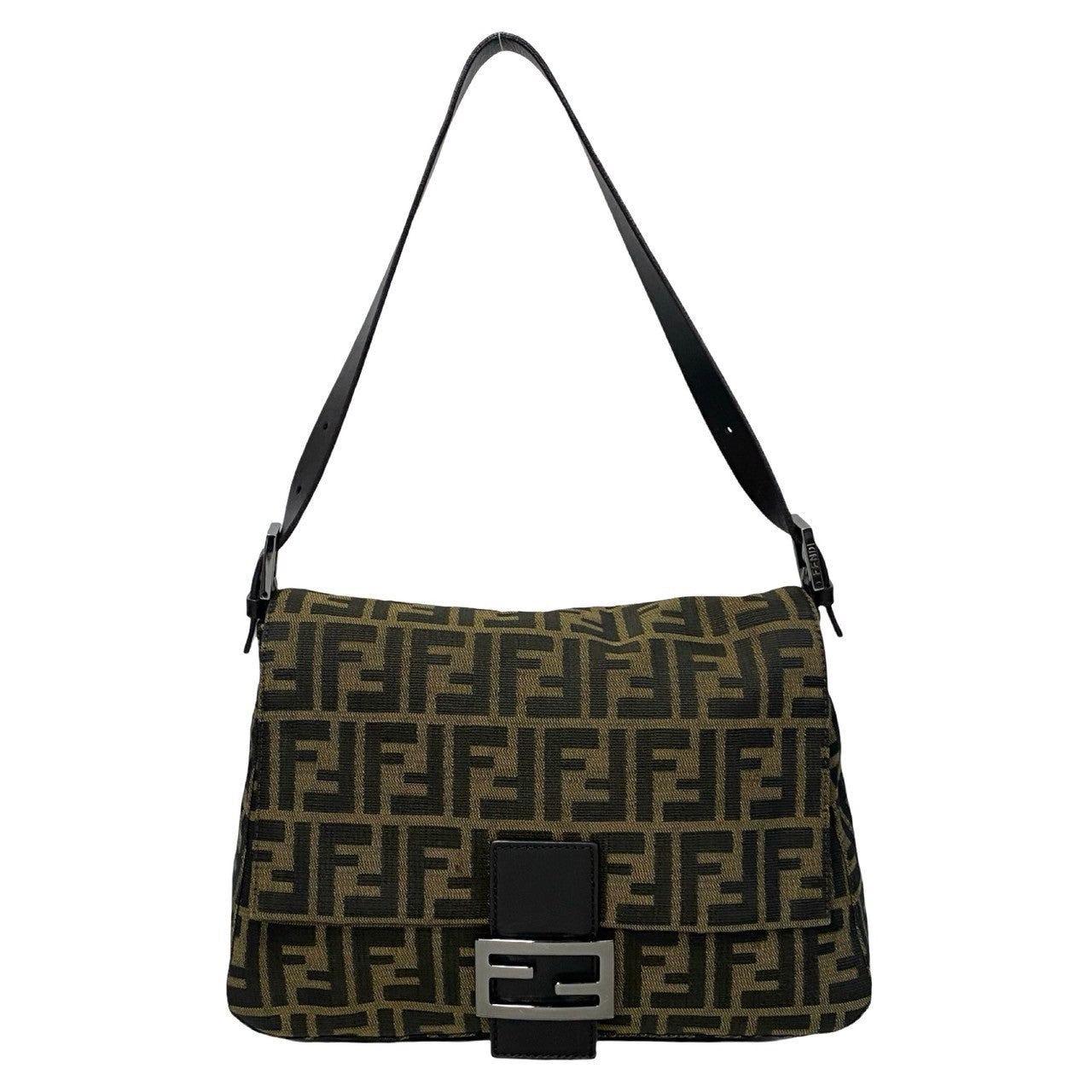 FENDI Shoulder Bag leather Brown Mamma Bucket