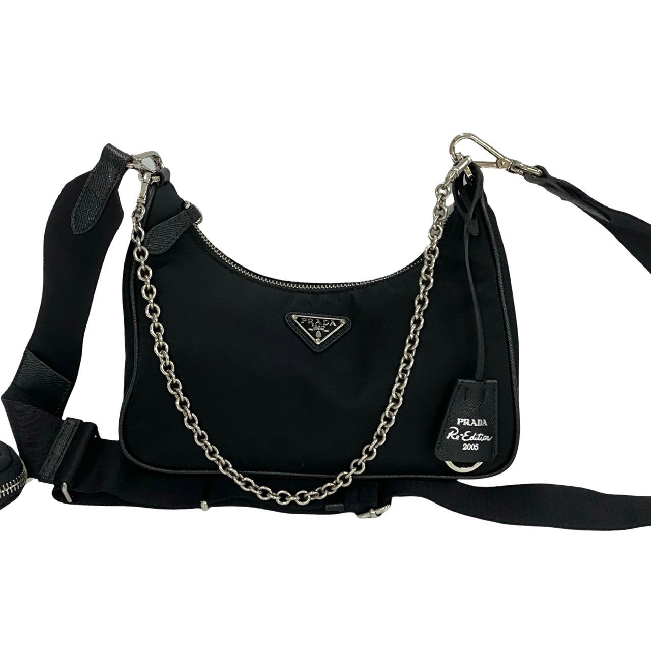 PRADA Shoulder Bag Nylon black Re-Edition 2005