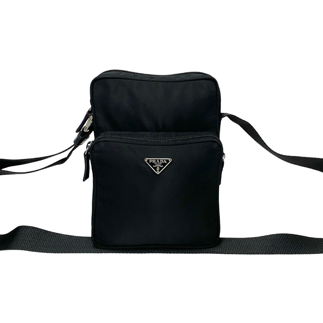 PRADA Shoulder Bag leather black